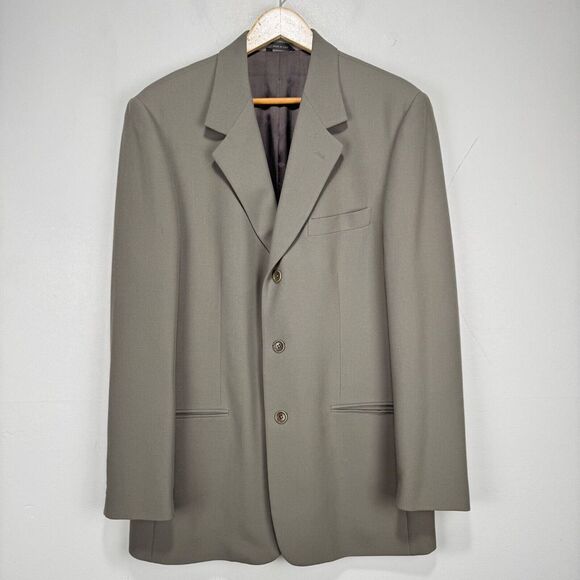 Banana Republic Sport Coat Men 40R Gray Beige 100% Wool 3 Button Made in Italy - Picture 1 of 9